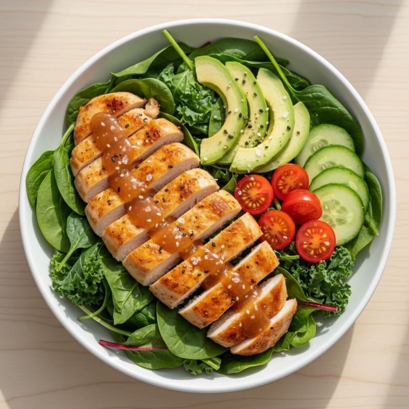 Honey-Garlic Chicken Salad Bowl
