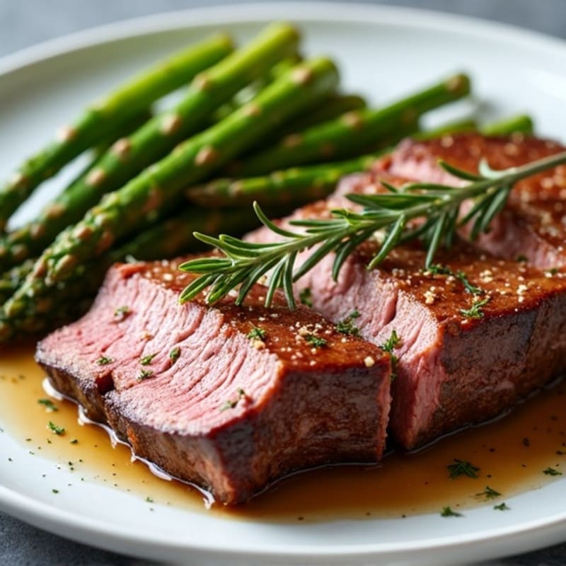 Herb-Roasted Prime Rib with Crispy Roasted Asparagus