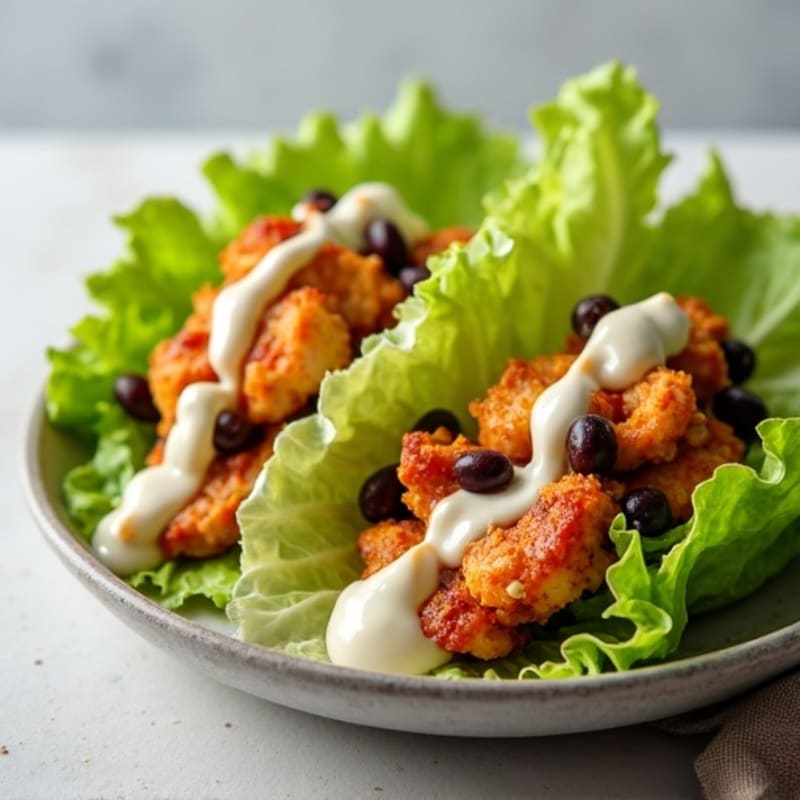 Crispy Buffalo Ranch Chicken Lettuce Wrap