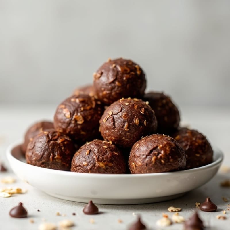 No-Bake Dark Chocolate Almond Energy Bites