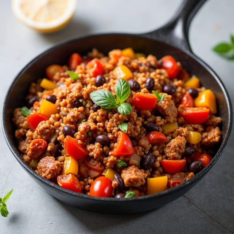 Smoky BBQ Ground Chicken Skillet