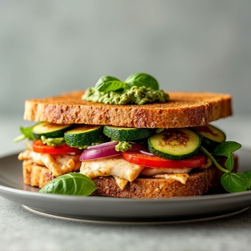 Herb-Roasted Vegetable Pesto Panini