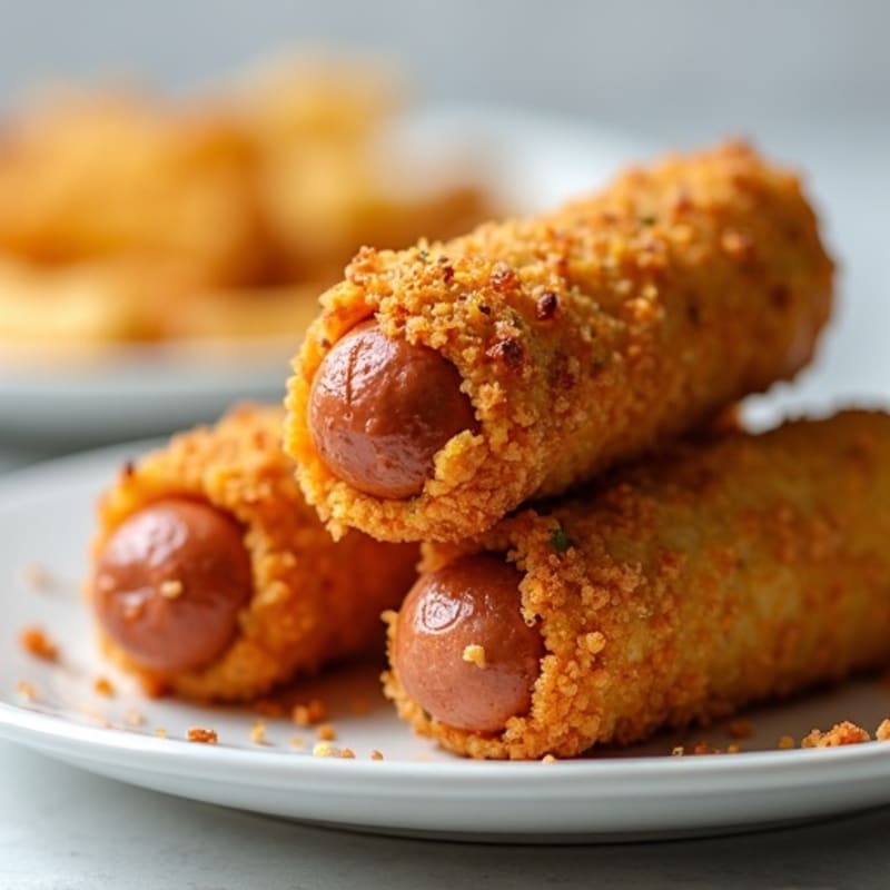 Crispy Baked Chicken Sausage Corn Dogs