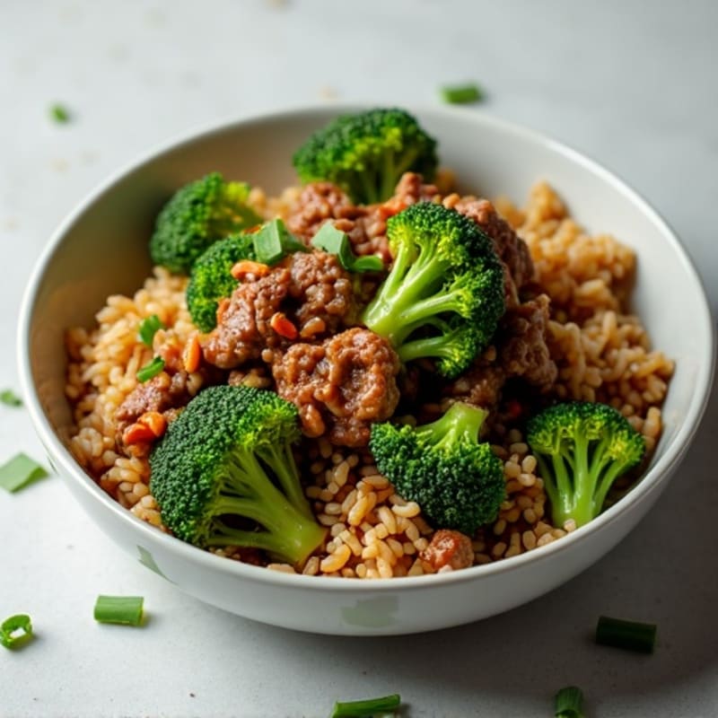 Savory Garlic Beef and Broccoli Stir-Fry with Brown Rice