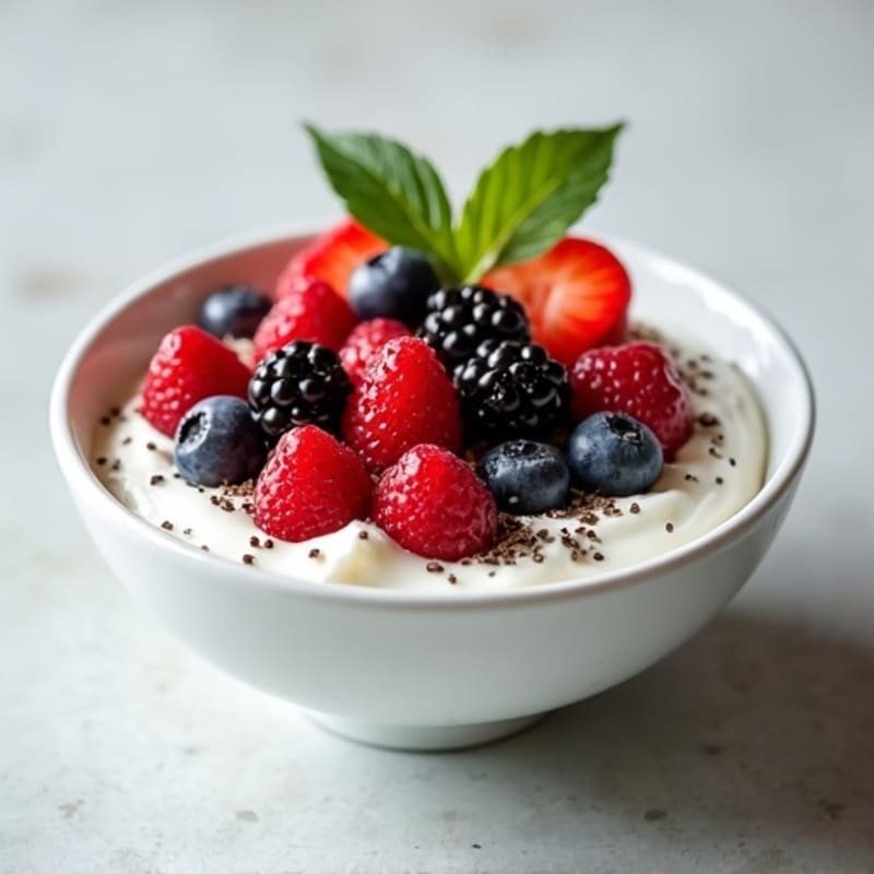 Creamy Greek Yogurt with Fresh Berries and Chia Seeds