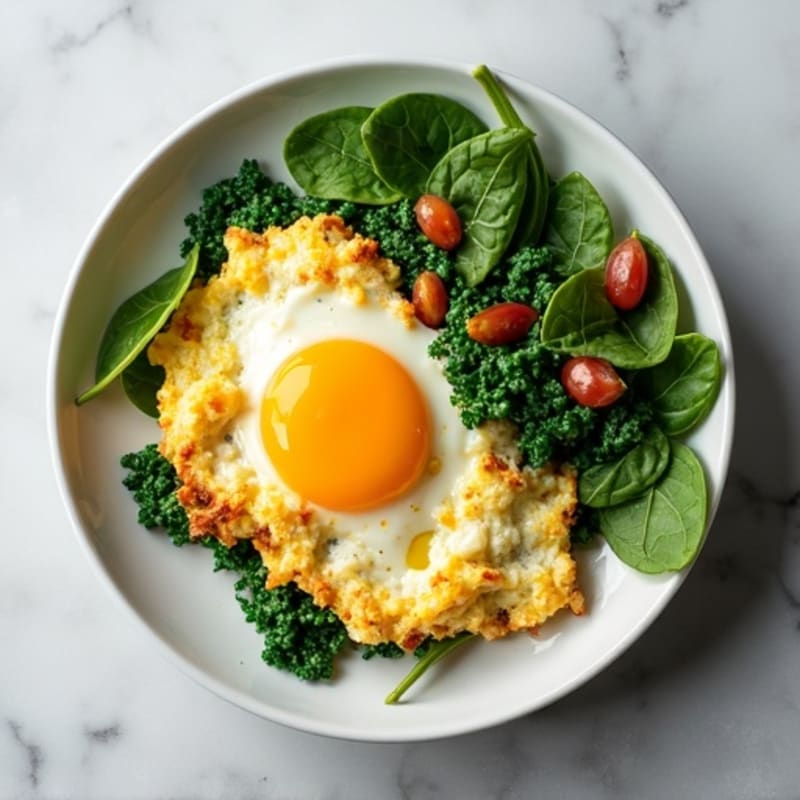 Egg White Scramble with Spinach and Turkey Breast