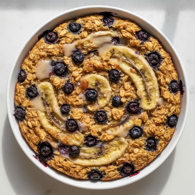 Blueberry Banana Baked Oatmeal