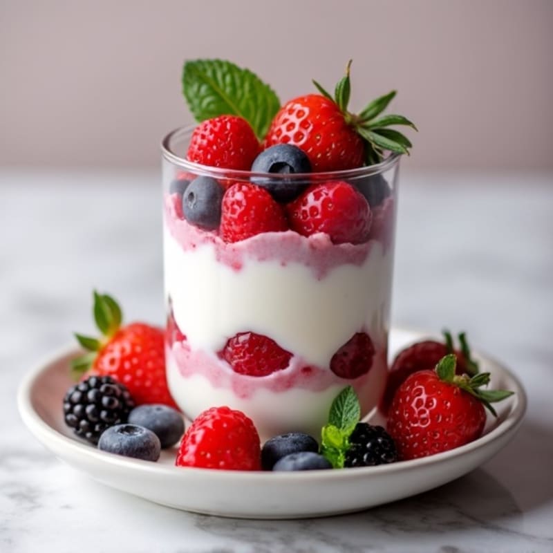 Creamy Greek Yogurt Protein Parfait with Mixed Berries