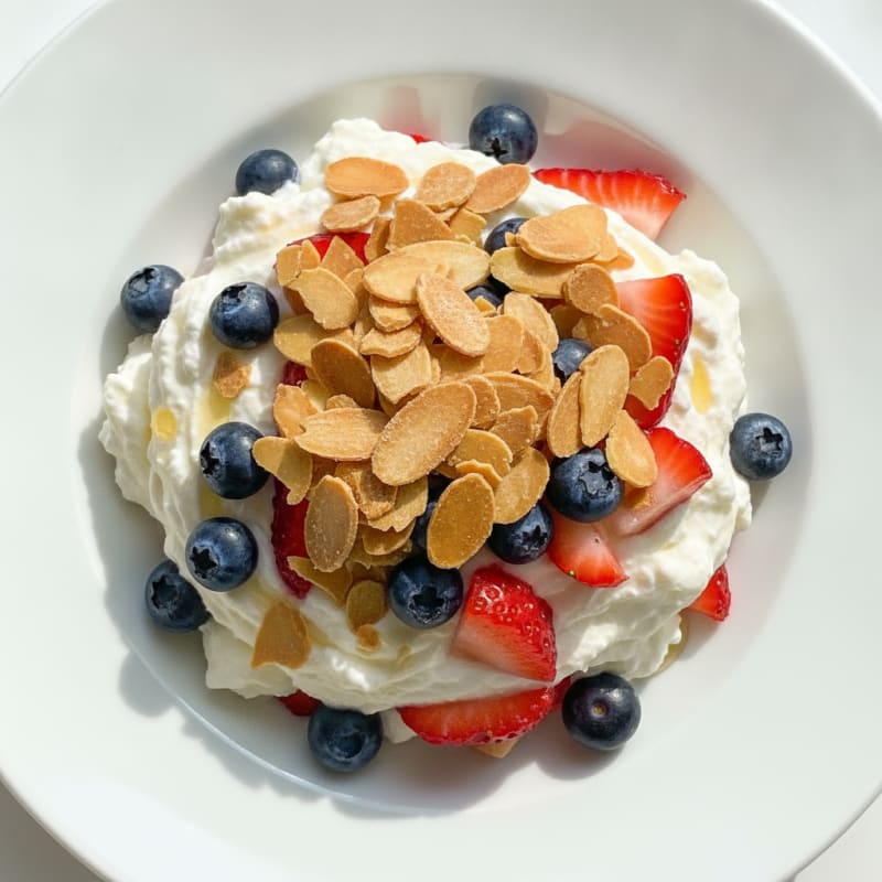 Greek Yogurt Protein Parfait with Berries and Almonds