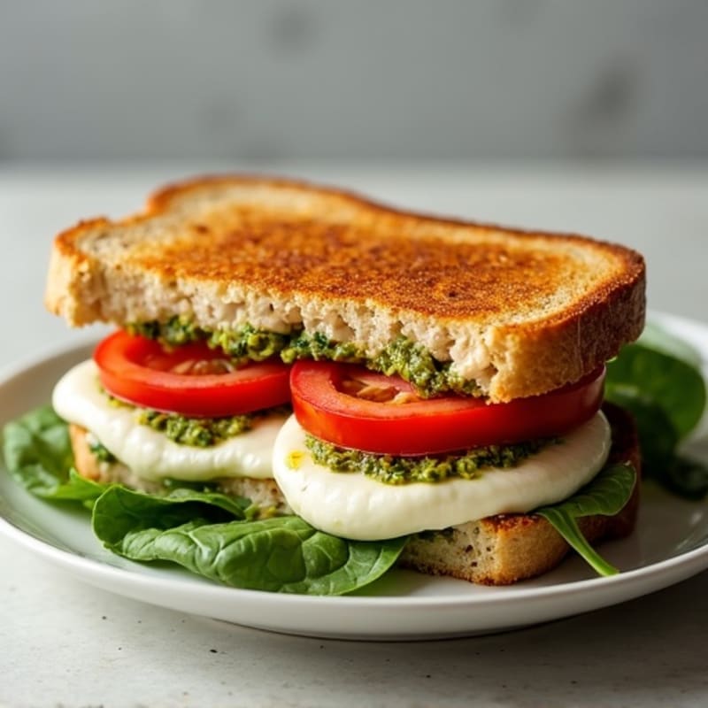 Fresh Mozzarella and Tomato Pesto Melt
