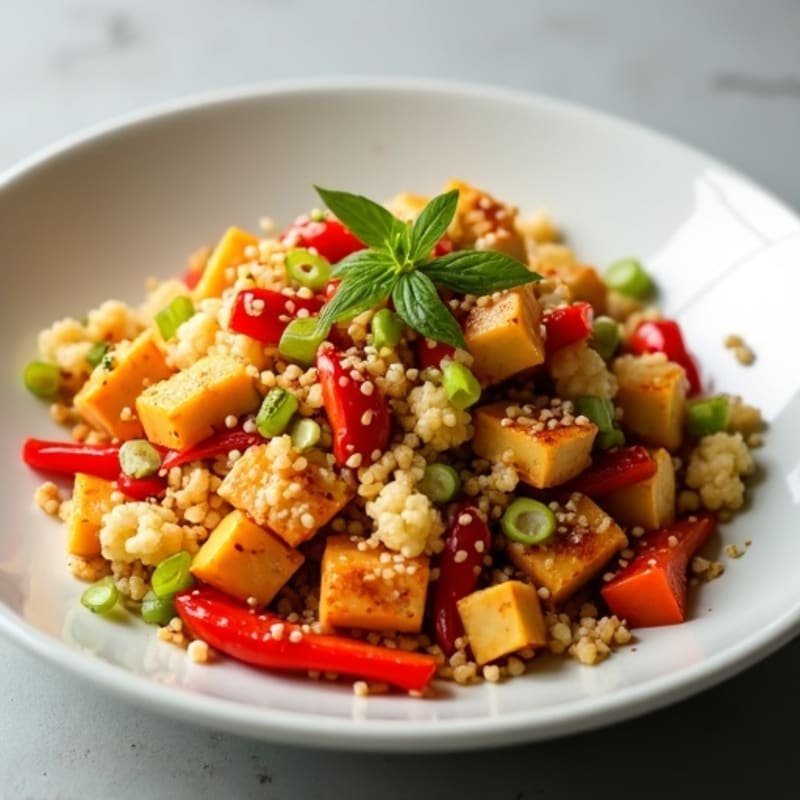 Crispy Cauliflower Rice Kimchi Stir-Fry