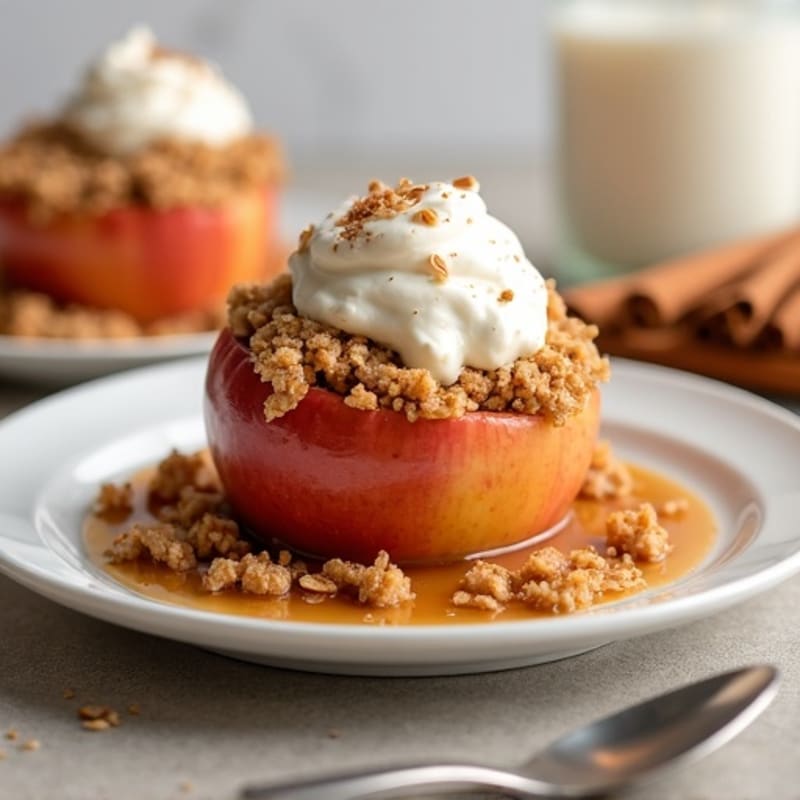 Baked Apples with Cinnamon Oat Crumble