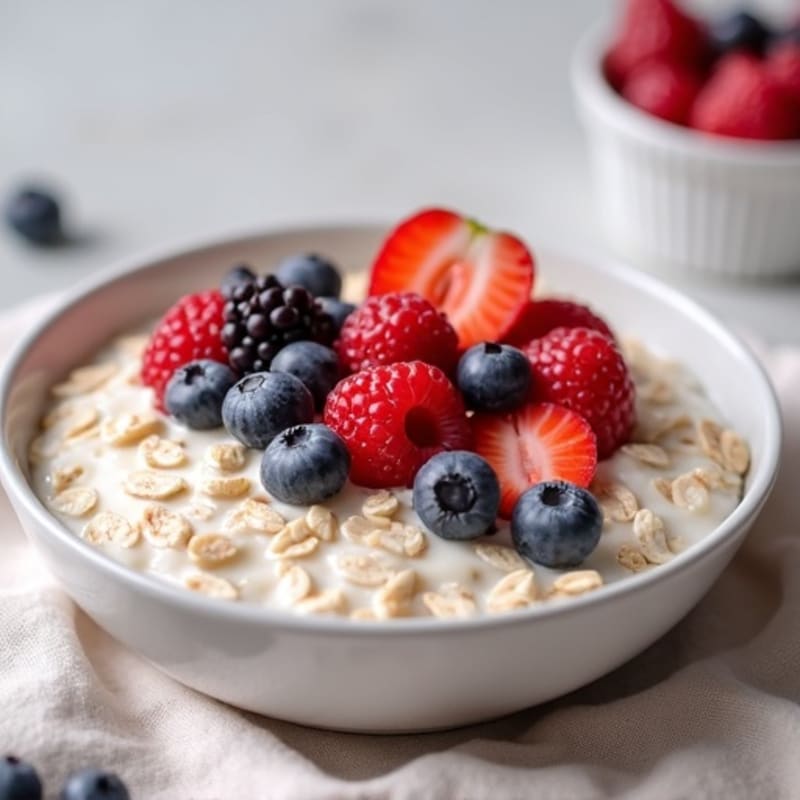 Vanilla-Berry Protein Overnight Oats