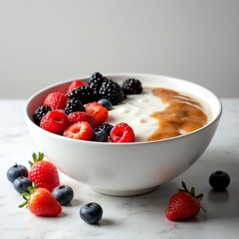 Greek Yogurt Protein Bowl with Berries and Almond Butter