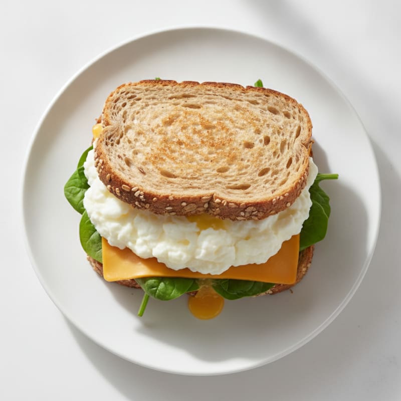 Egg White and Cheese Breakfast Sandwich on Whole Grain Bread