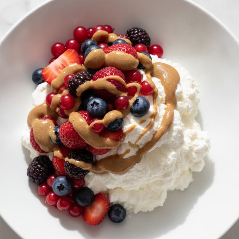 Silky Greek Yogurt Protein Mousse with Berries
