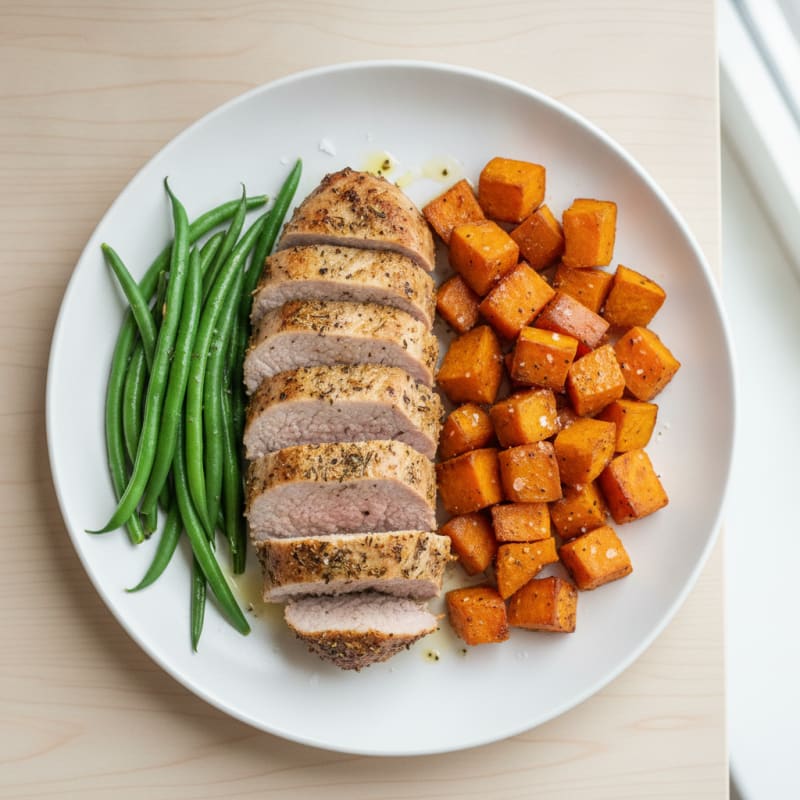 Pork Tenderloin with Roasted Sweet Potatoes