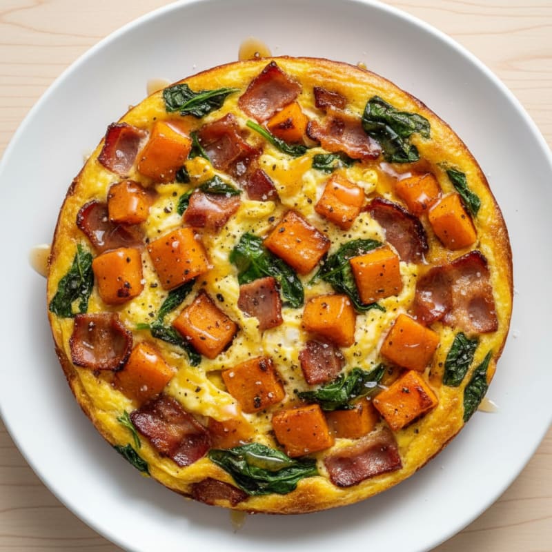 Golden Maple-Glazed Bacon & Egg Bake