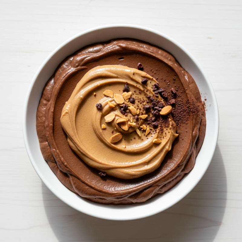 Creamy Plant Protein Chocolate Pudding with Almond Butter