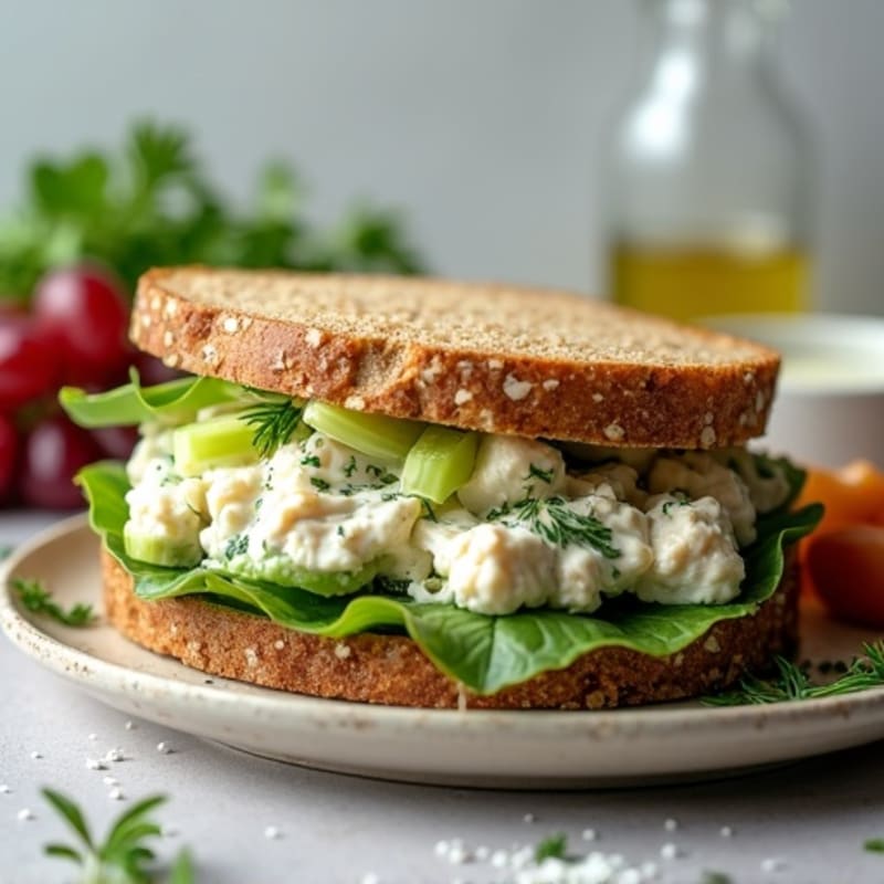 Creamy Fresh Herb Chicken Salad Sandwich
