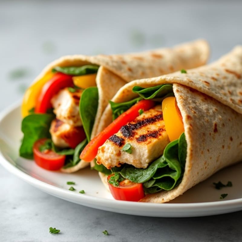 Grilled Chicken and Fresh Veggie Wrap