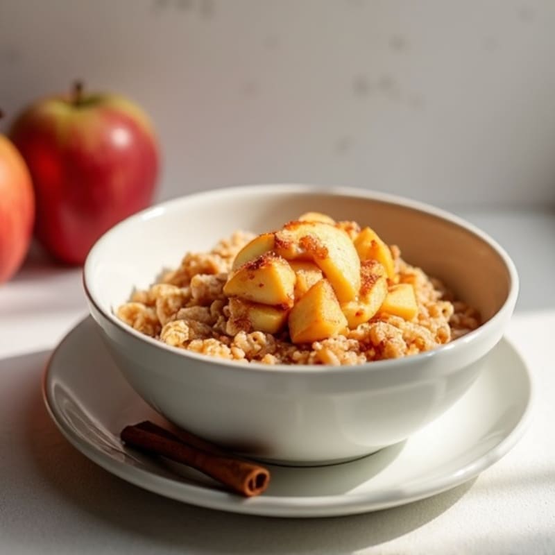 Baked Cinnamon Apple Protein Oats