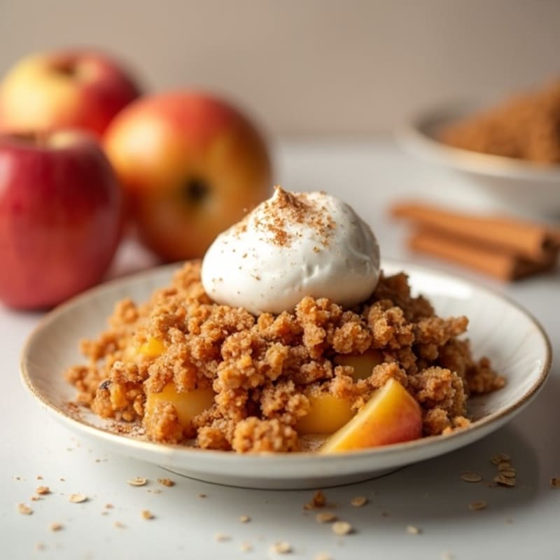 Warm Apple Cinnamon Protein Crumble