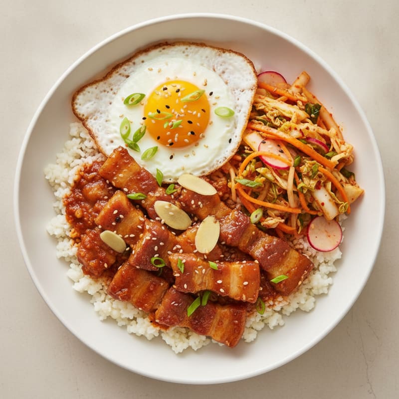 Spicy Gochujang Pork Belly Bowl