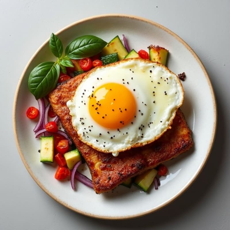 Crispy Slow-Braised Pork Belly with Roasted Vegetables