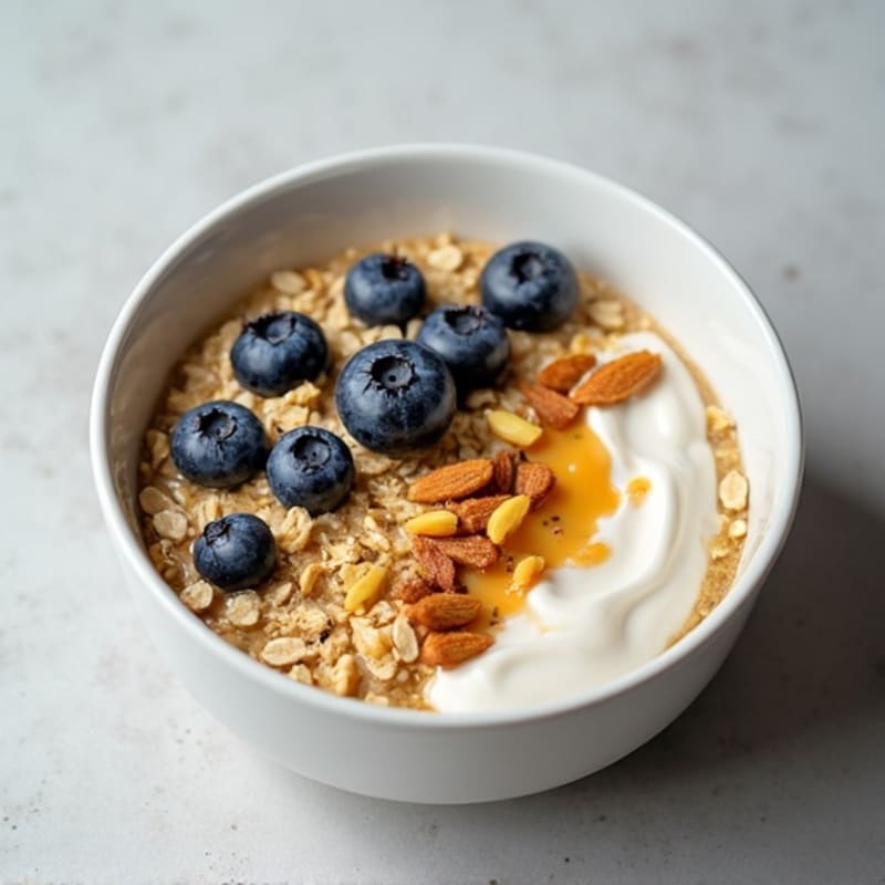 Protein-Packed Vanilla Almond Oatmeal Bowl
