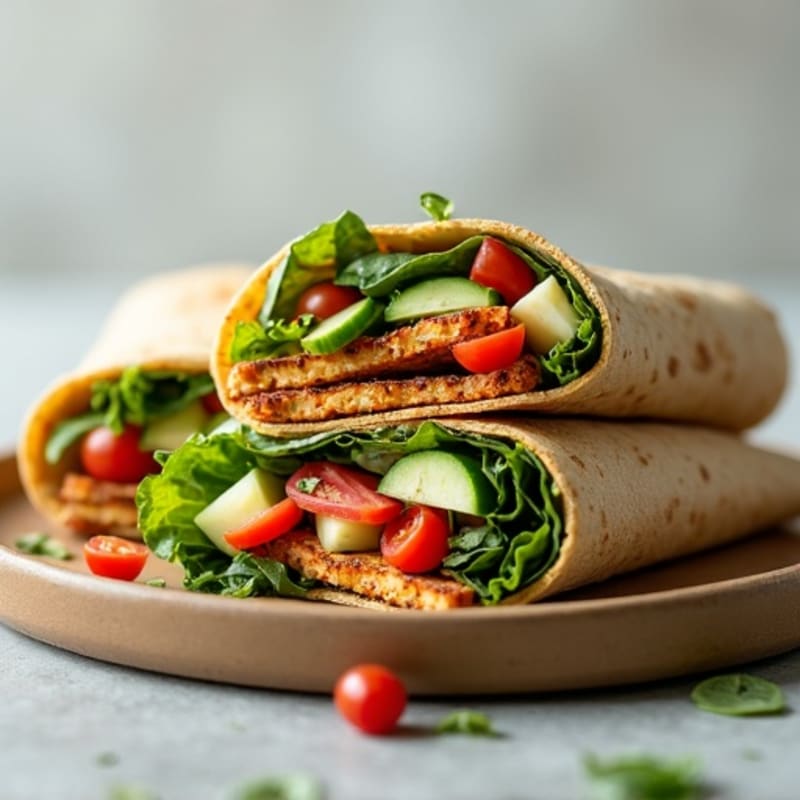 Fresh Veggie and Creamy Hummus Wrap