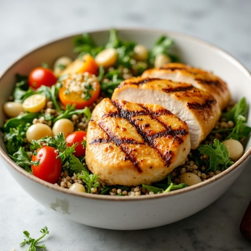 Grilled Chicken and Quinoa Salad with Roasted Vegetables