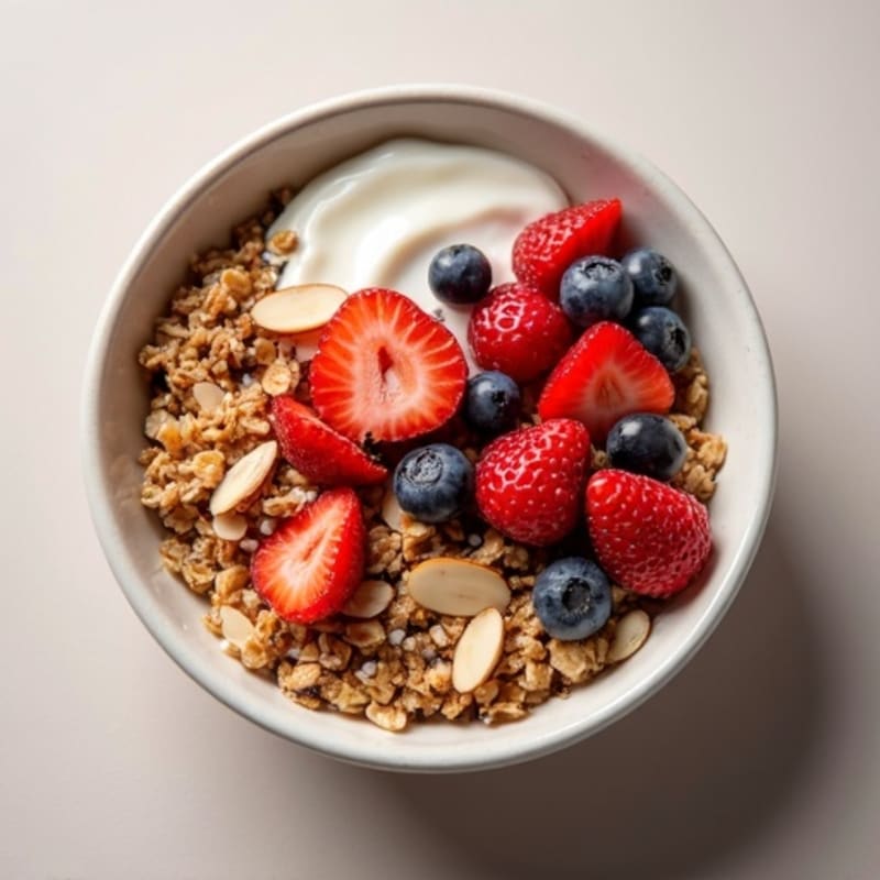 Crispy Maple-Cinnamon Oat and Berry Breakfast Bowl