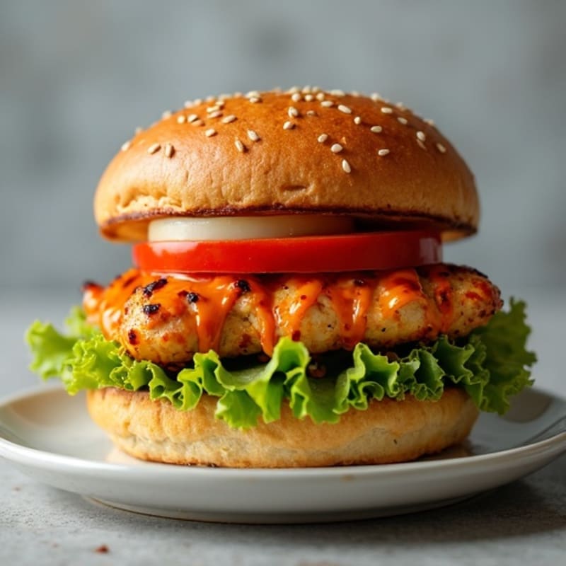 Grilled Honey Buffalo Chicken Burger