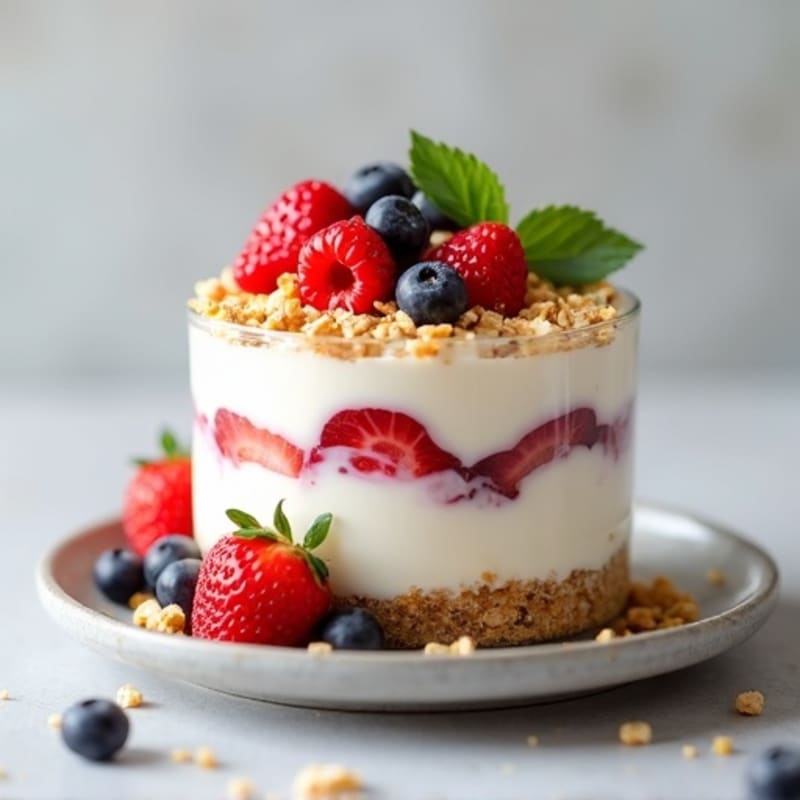Creamy Vanilla Protein Cheesecake Parfait