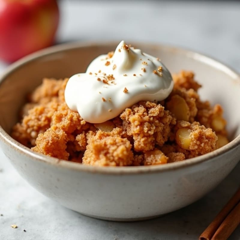 Warm Spiced Apple Crumble with Crispy Oat Topping