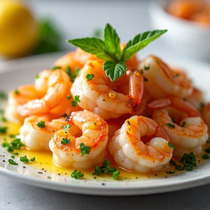 Garlic Lemon Pan-Seared Shrimp with Fresh Herbs