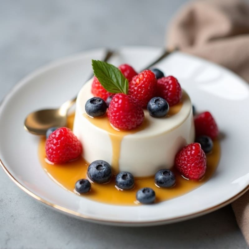 Greek Yogurt Protein Mousse with Mixed Berries