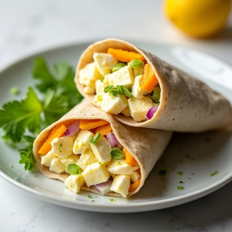 Fresh Creamy Egg Salad Wraps