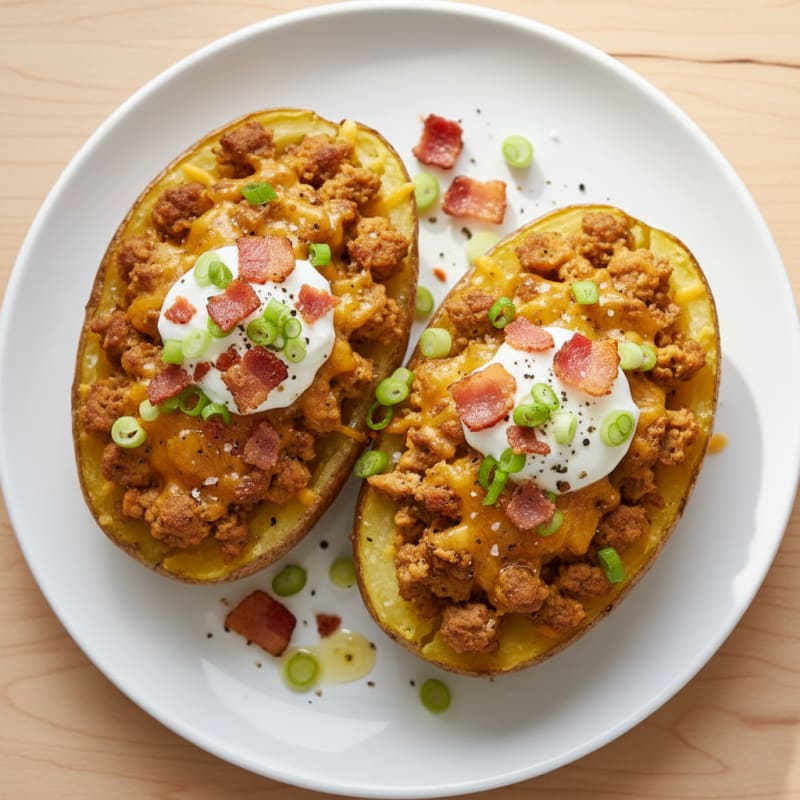 Bacon Cheddar Stuffed Potatoes
