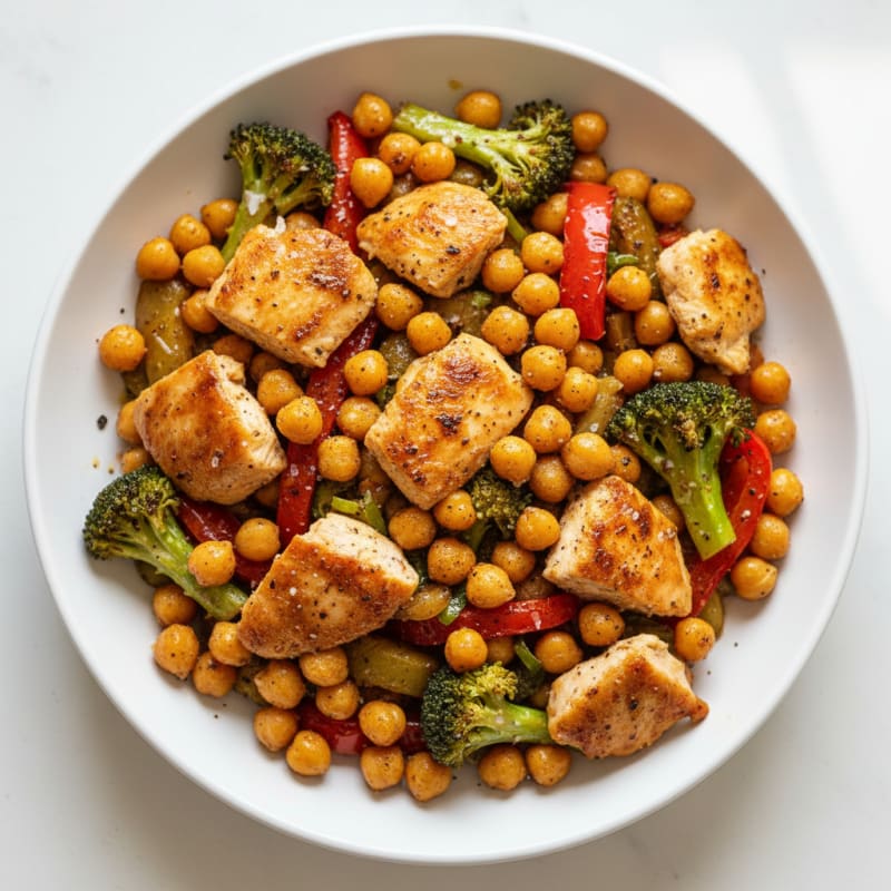 Roasted Chickpea and Vegetable Bowl
