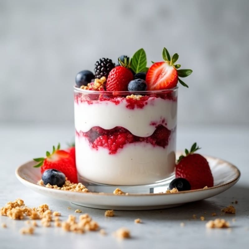 Creamy Greek Yogurt Protein Parfait with Mixed Berries