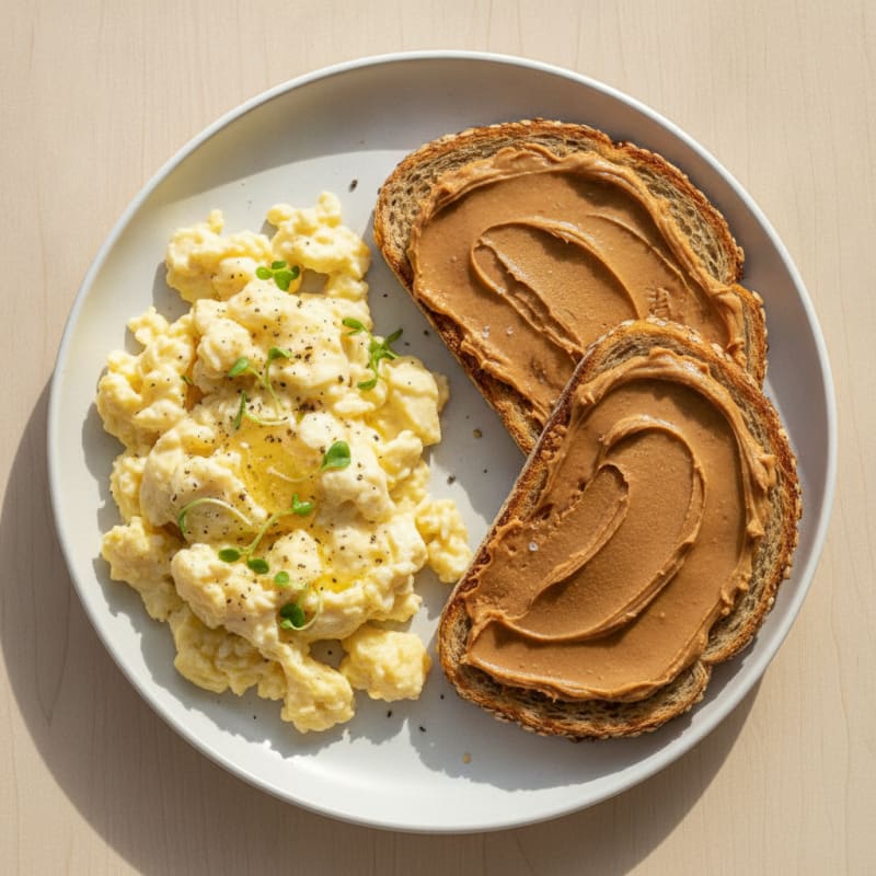 Classic Eggs with Peanut Butter Toast