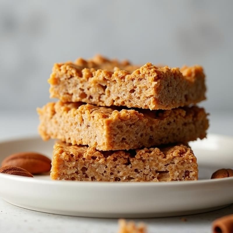 Cinnamon-Maple Baked Protein Oatmeal Bars