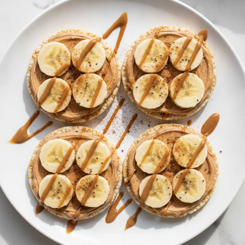 Protein-Packed Peanut Butter and Banana Rice Cakes