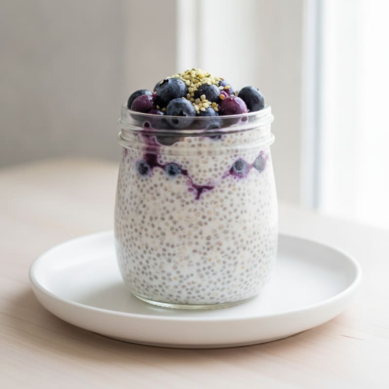 Berry Chia Seed Pudding Jar