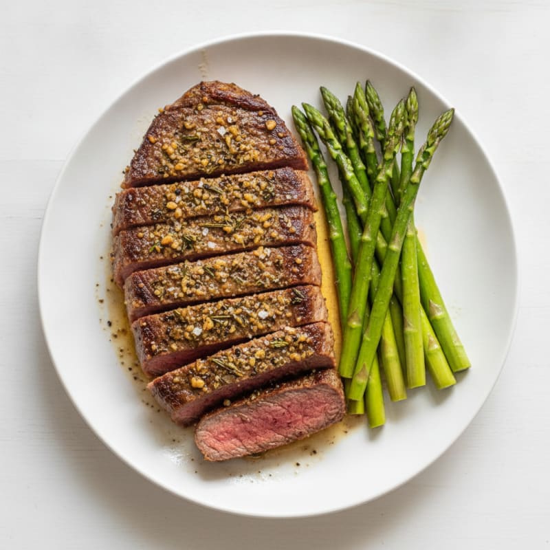 Garlic Herb Roasted Sirloin Cap Steak