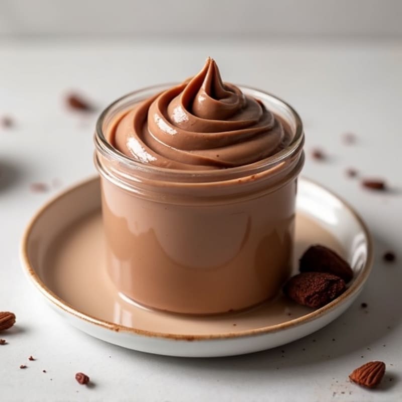Silky Chocolate Protein Pudding with Almond Butter Swirl