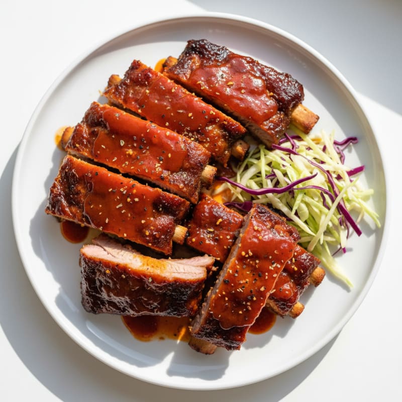 Smoked BBQ Ribs with Tangy Glaze