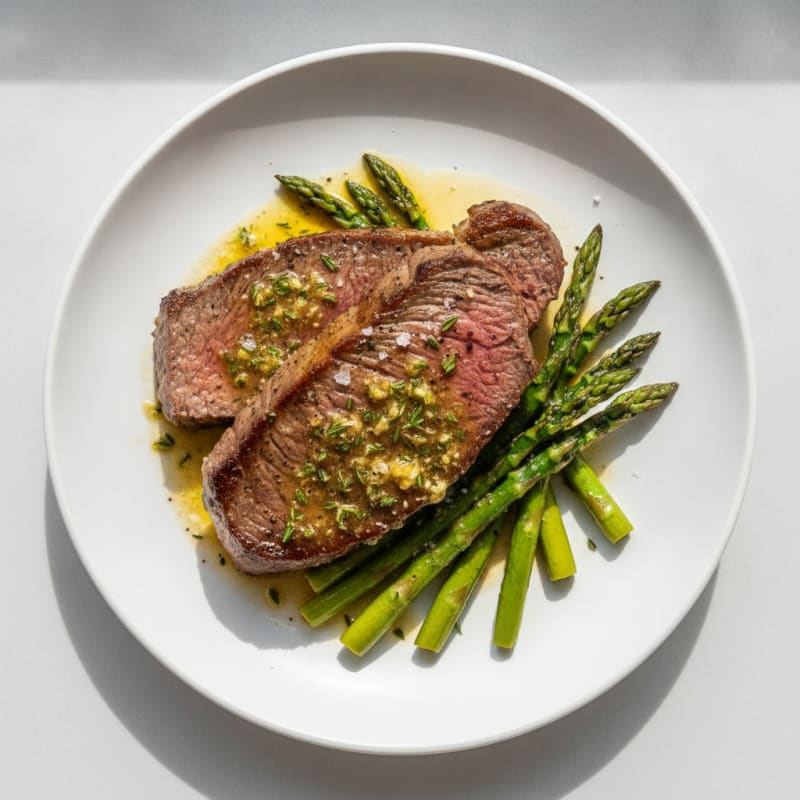 Pan-Seared Beef with Garlic Herb Butter